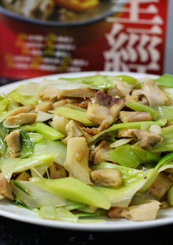 蒜炒烧肉