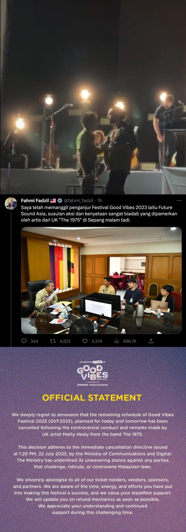 The 1975主唱争议