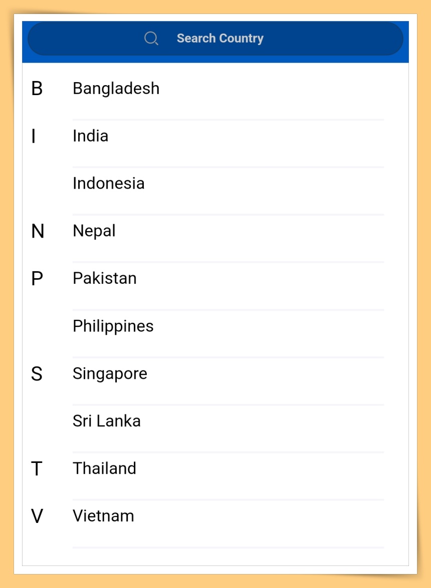 Country List