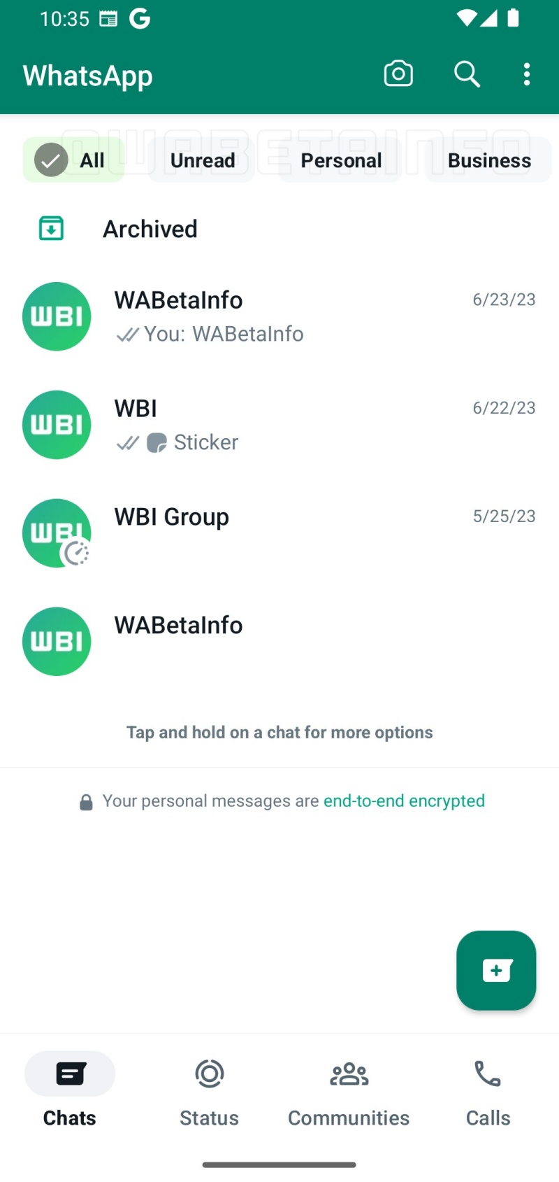 Filter Chat List