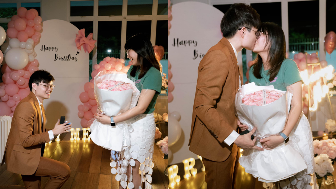 卢卡斯向女友求婚成功
