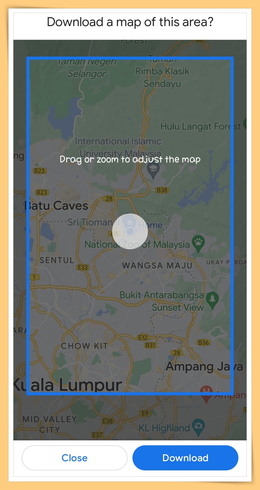Move the map