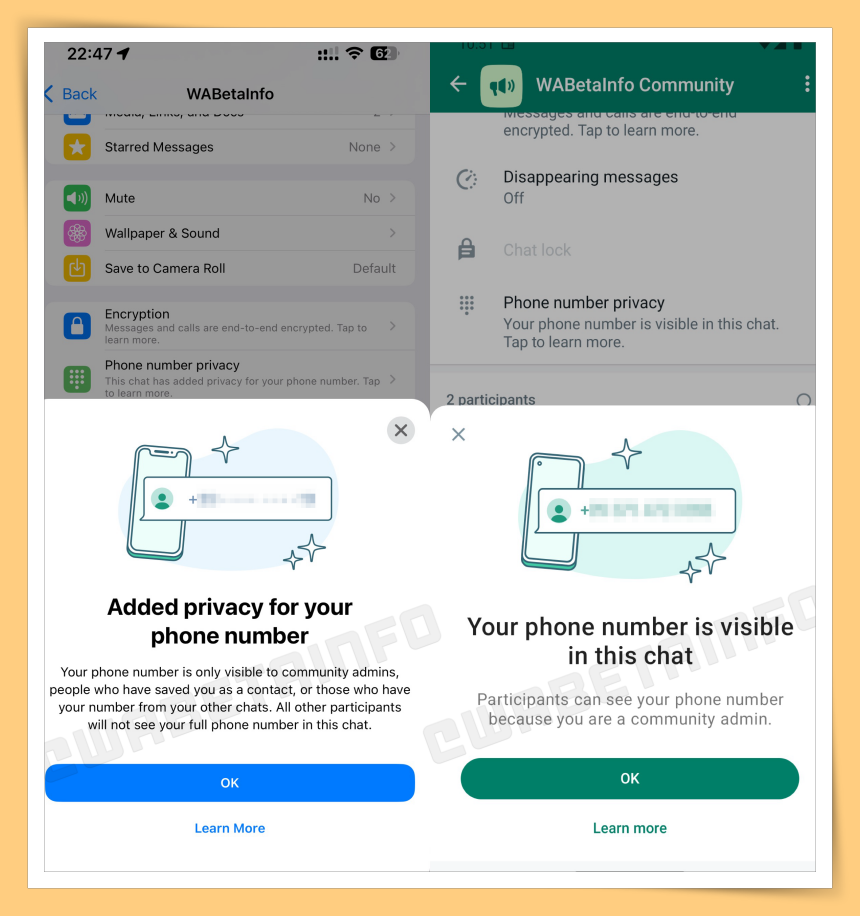 Phone number privacy