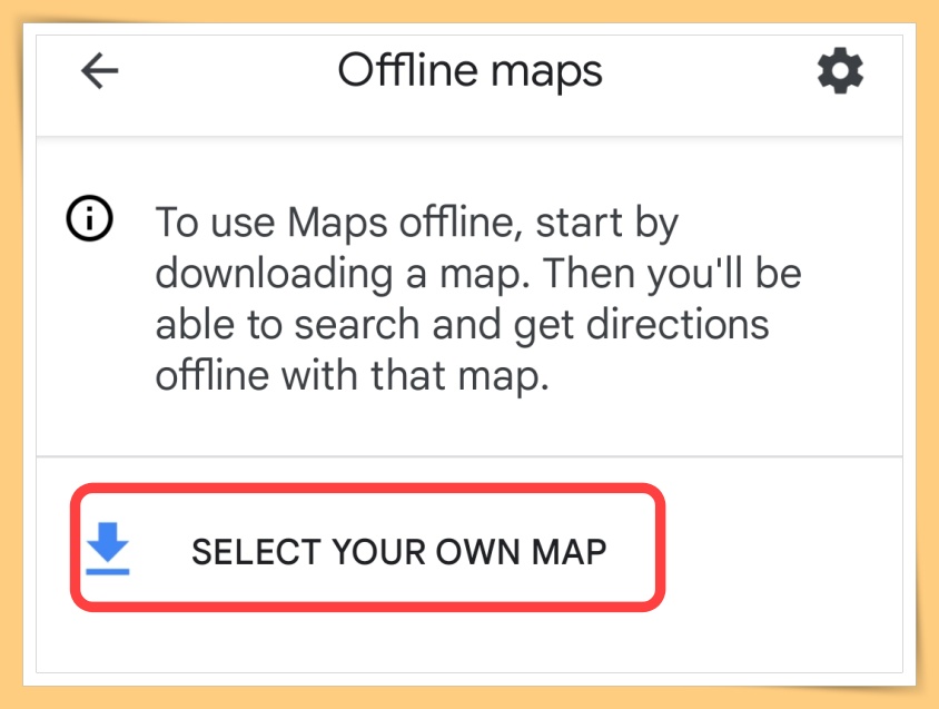 Select your own Map