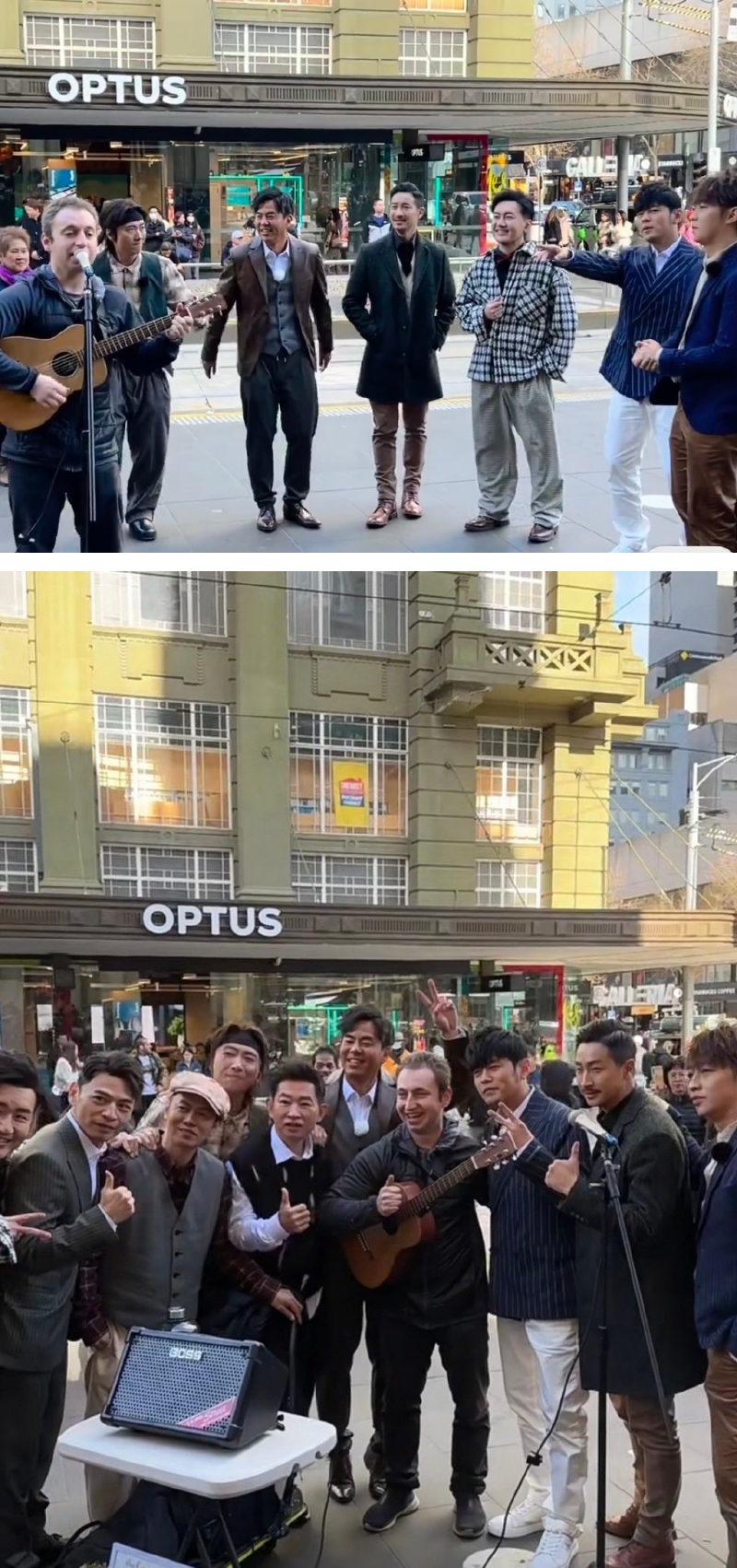 老外街头嗨唱《告白气球》… 转头一看周杰伦就在隔壁