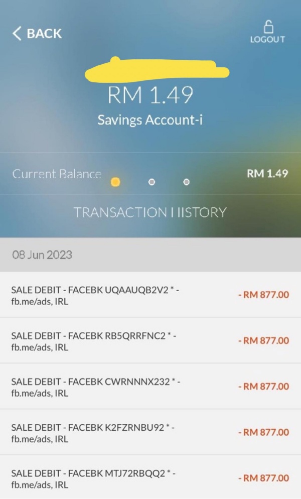 Bank Account Stolen