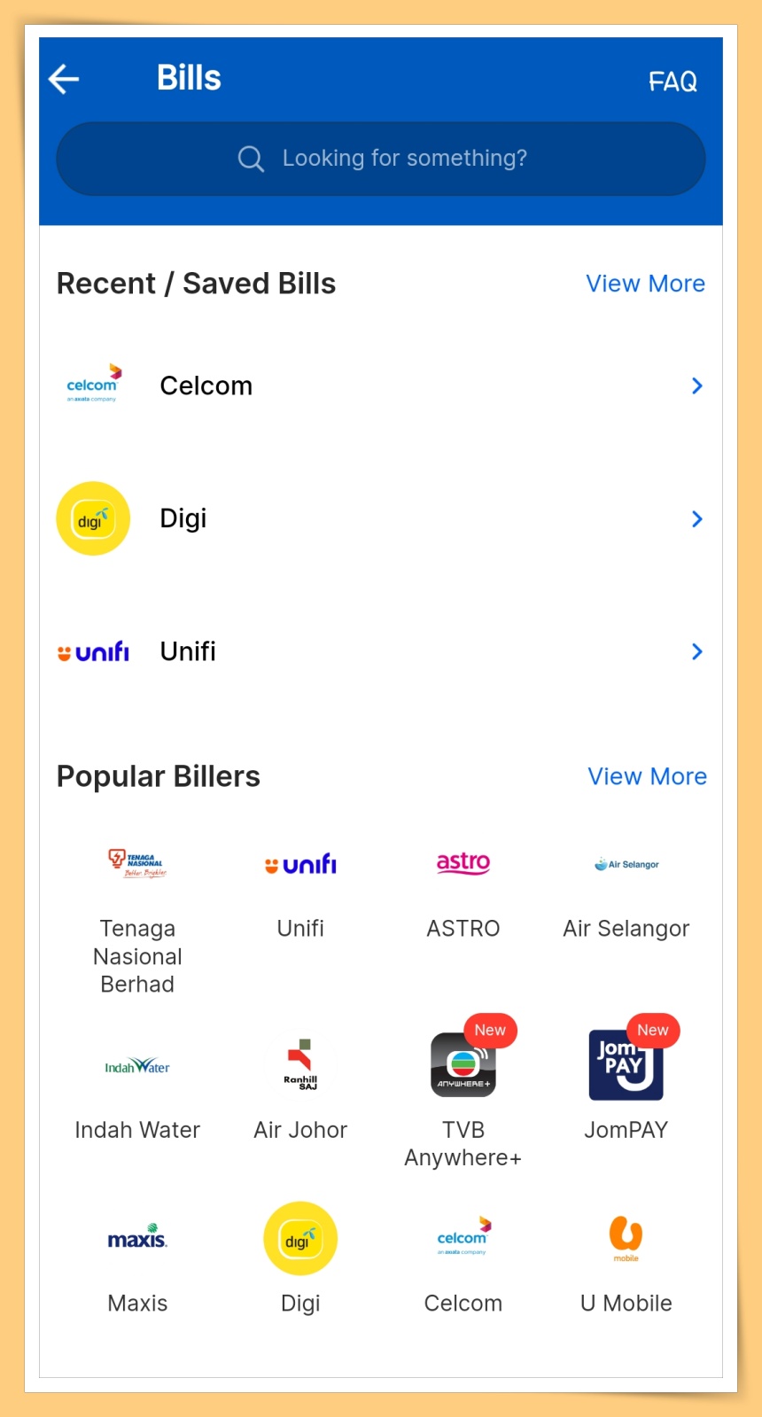 Choose Payment Bills