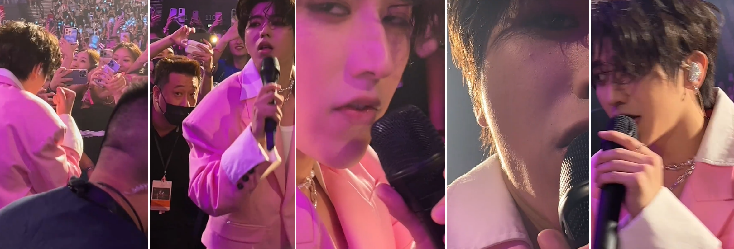 蔡徐坤拿粉丝手机自拍