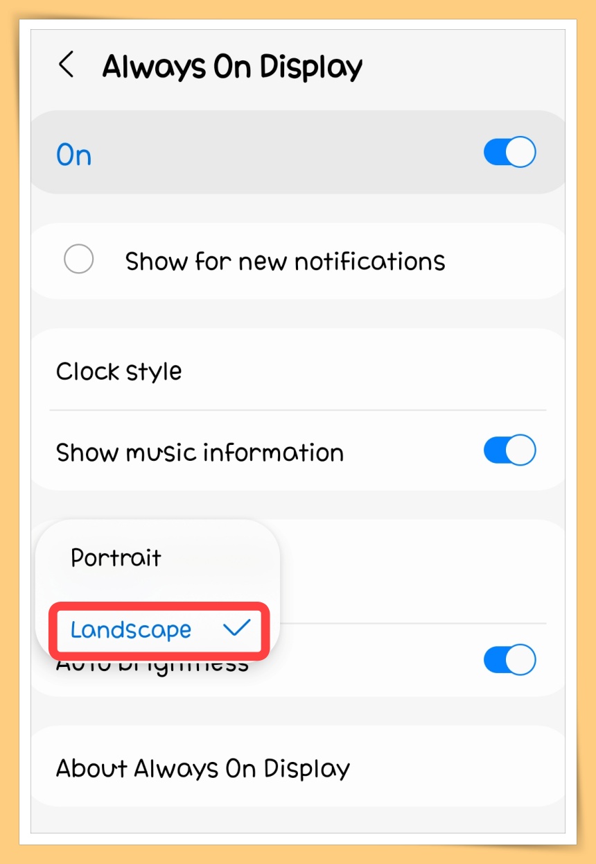 Choose Landscape