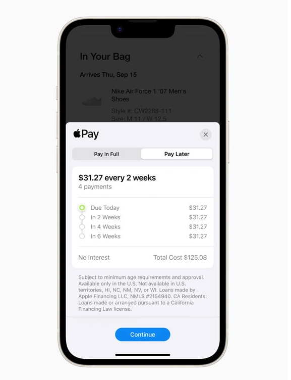 Apple Pay Later Picture