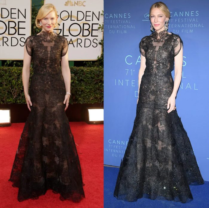 Cate Blanchett 重穿黑色蕾丝礼服