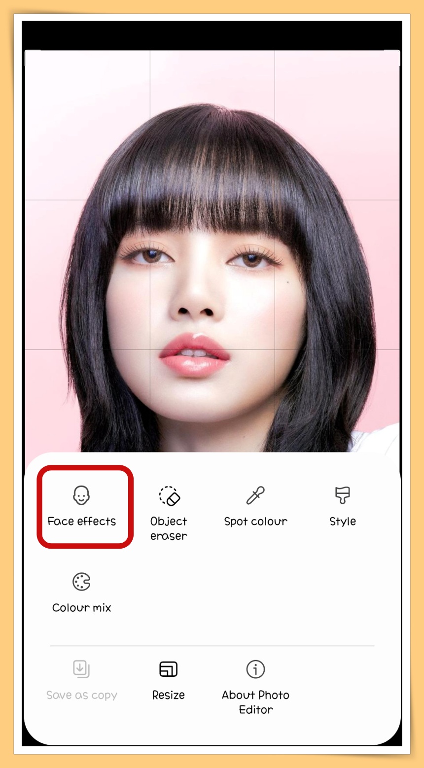 Choose Face effects