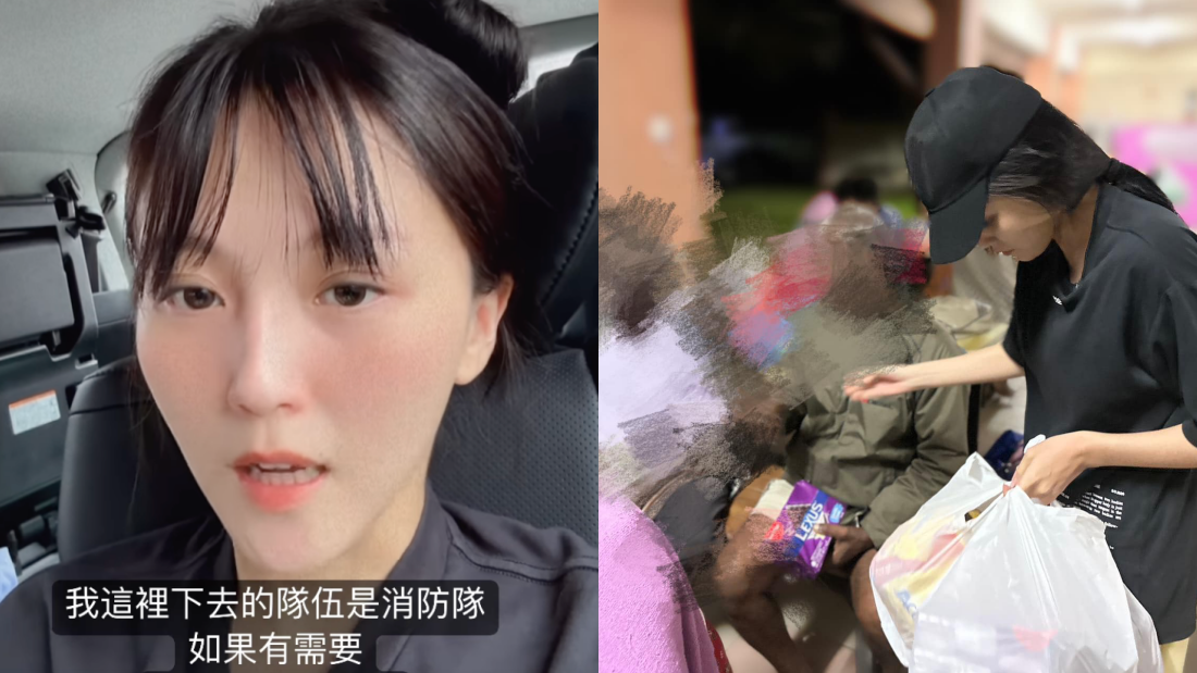 韩晓嗳熬夜凑物资到柔佛灾区