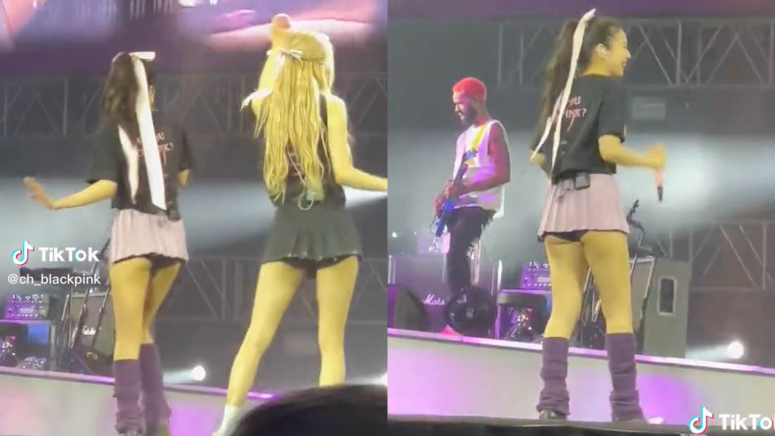 Jennie意外露出“屁股蛋”