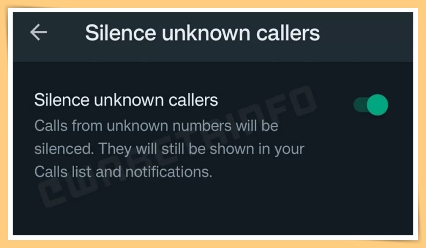 Silence unknown callers