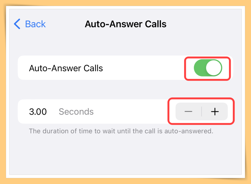 Auto Answer Call Timing