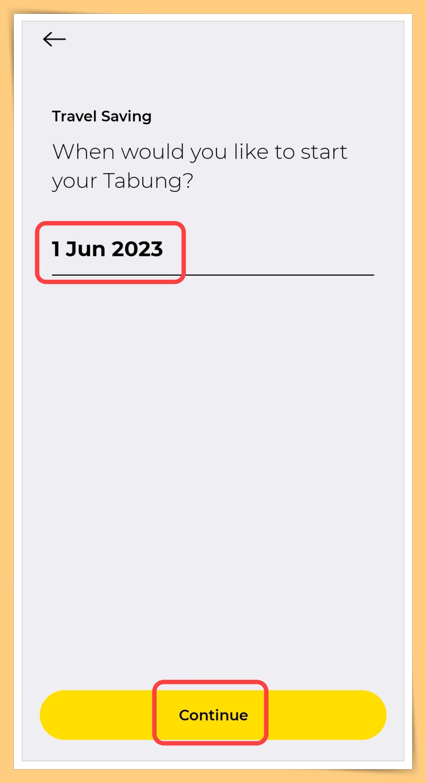 Choose Date Start