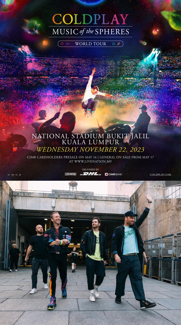 Coldplay大马演唱会票价来了