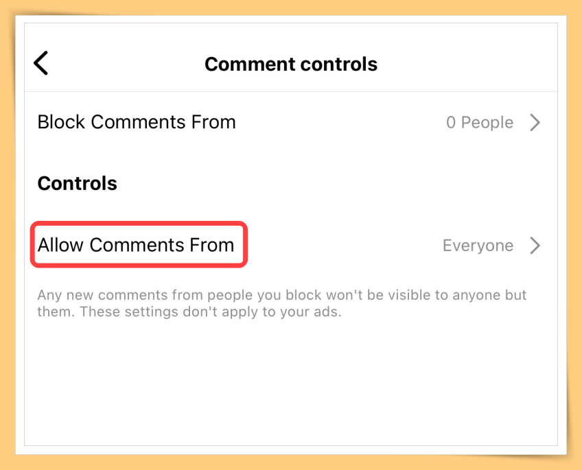 Allow Comments Control