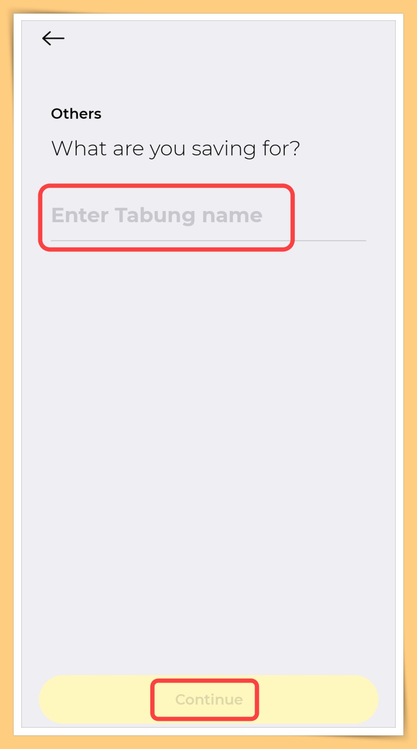 Create Tabung Name