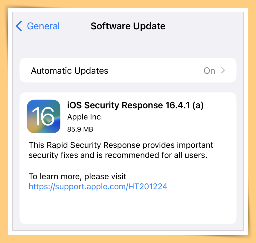 iOS 16.4.1 (a)