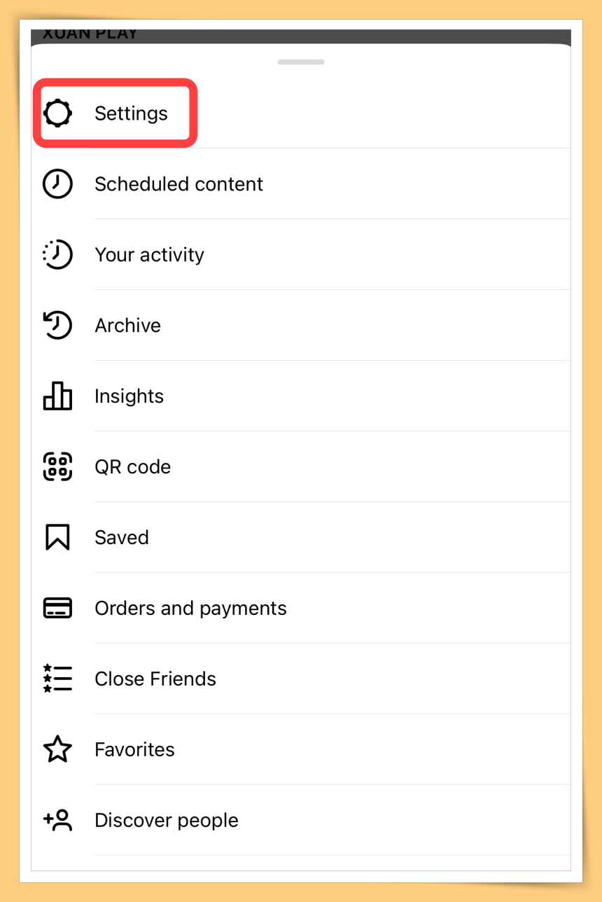 Choose Settings