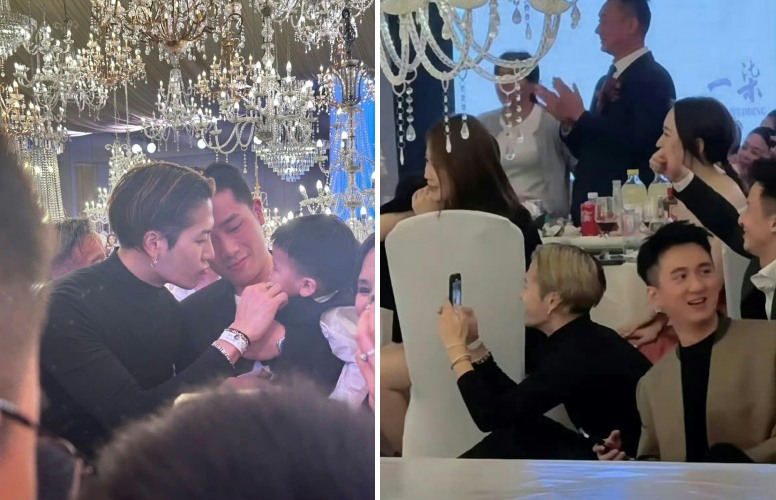 王嘉尔现身婚宴
