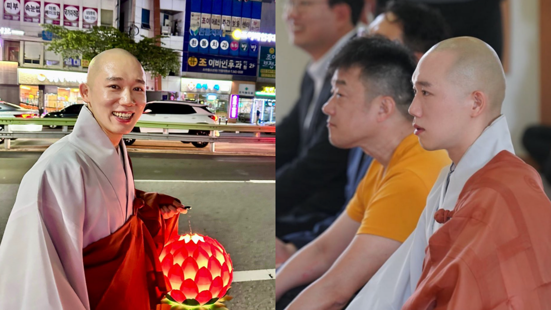 韩国最帅和尚“花僧”爆红