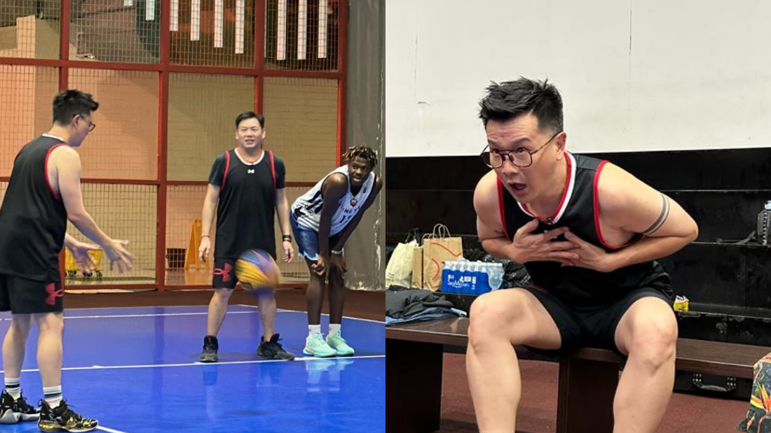 辛伟廉、翁书蔚和专业篮球员三对三