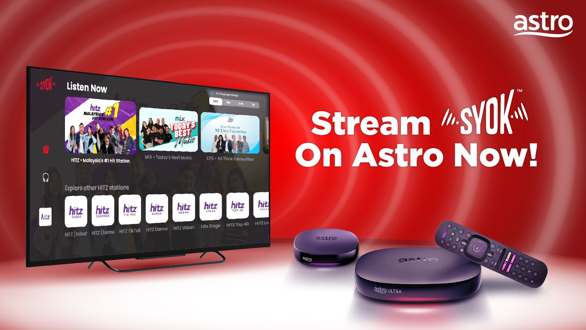 Astro Ultra和Ulti Boxes再增加SYOK和My Astro应用!