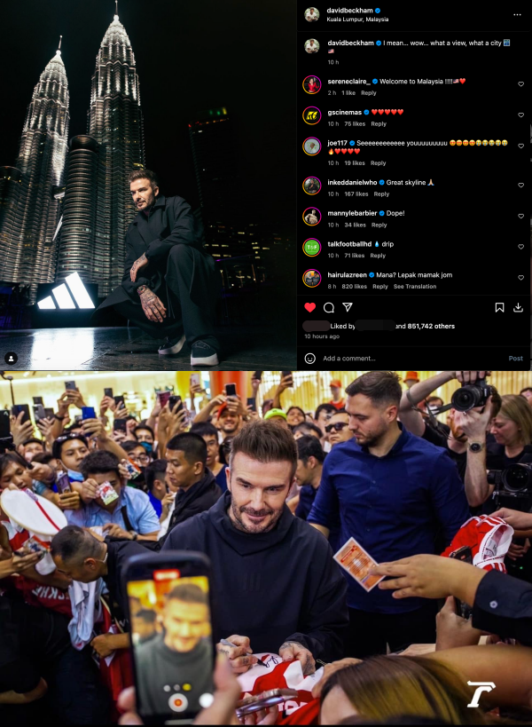 David Beckham 打卡KLCC