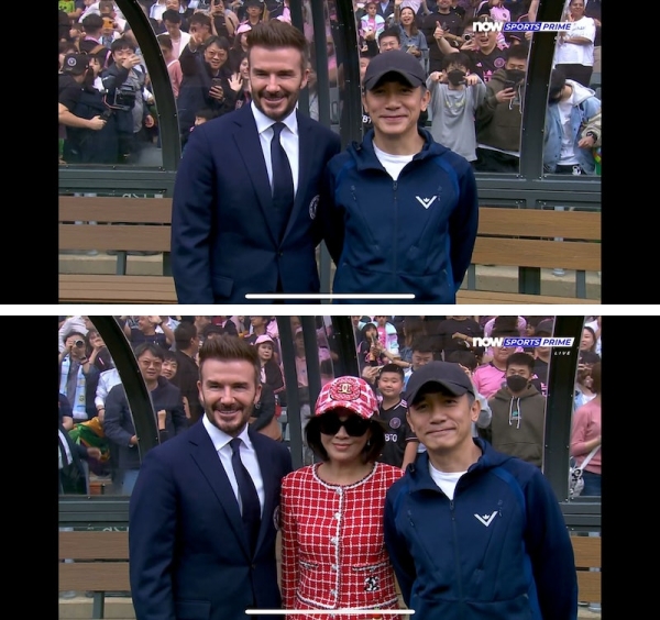 梁朝伟合照David Beckham