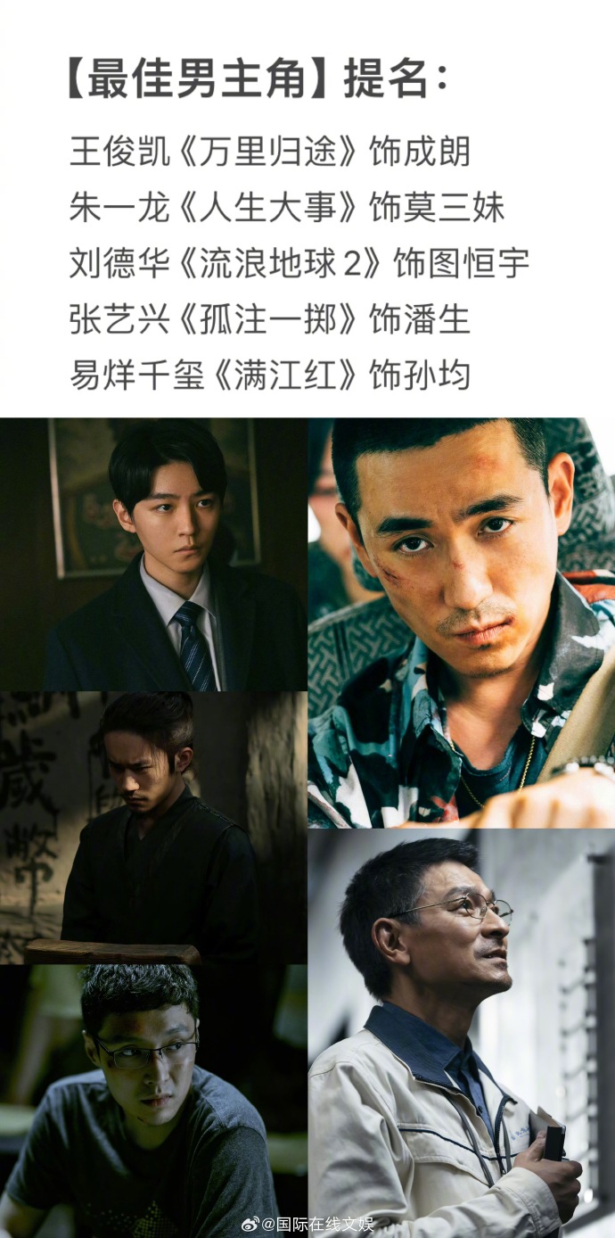百花奖入围名单