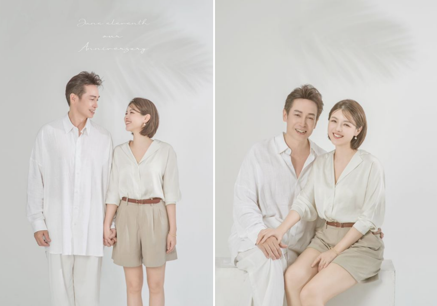 陈茵媺晒结婚纪念写真