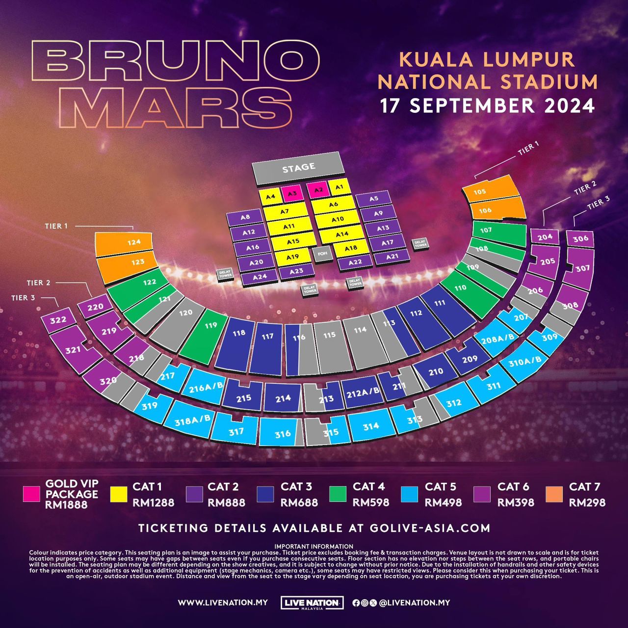 Bruno Mars价格表