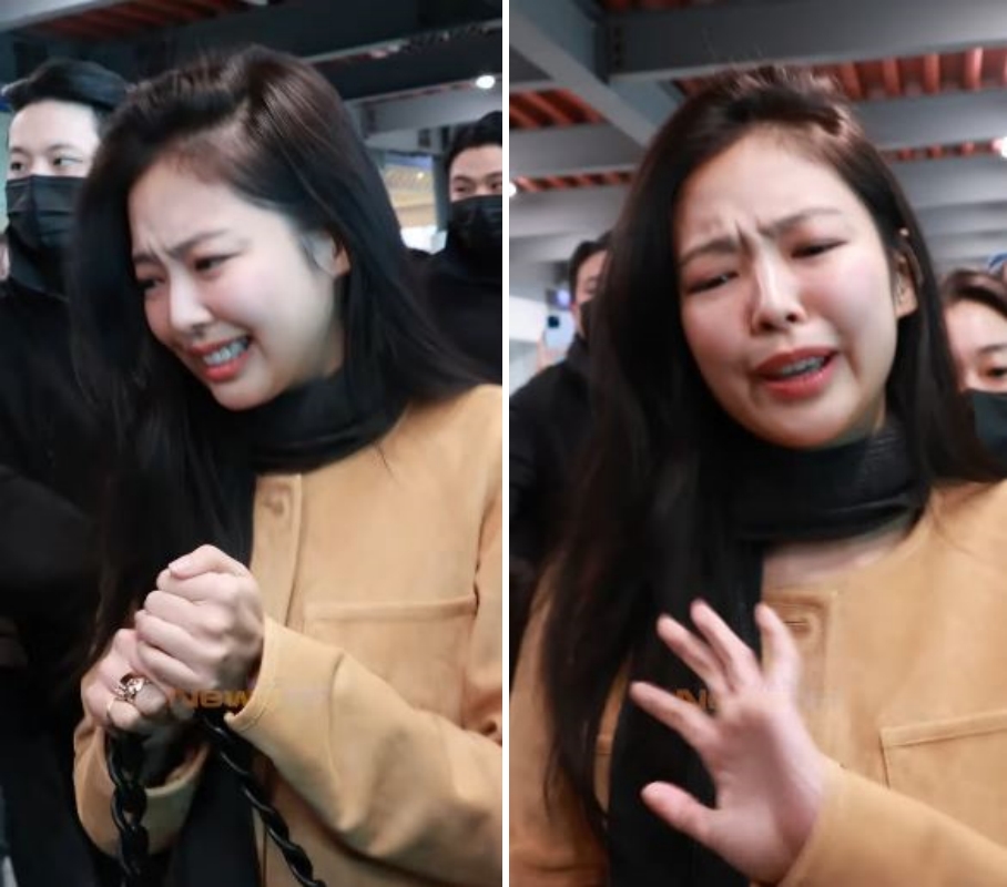 Jennie机场被推搡