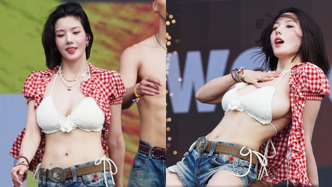 权恩妃Waterbomb音乐节“炸出美胸”