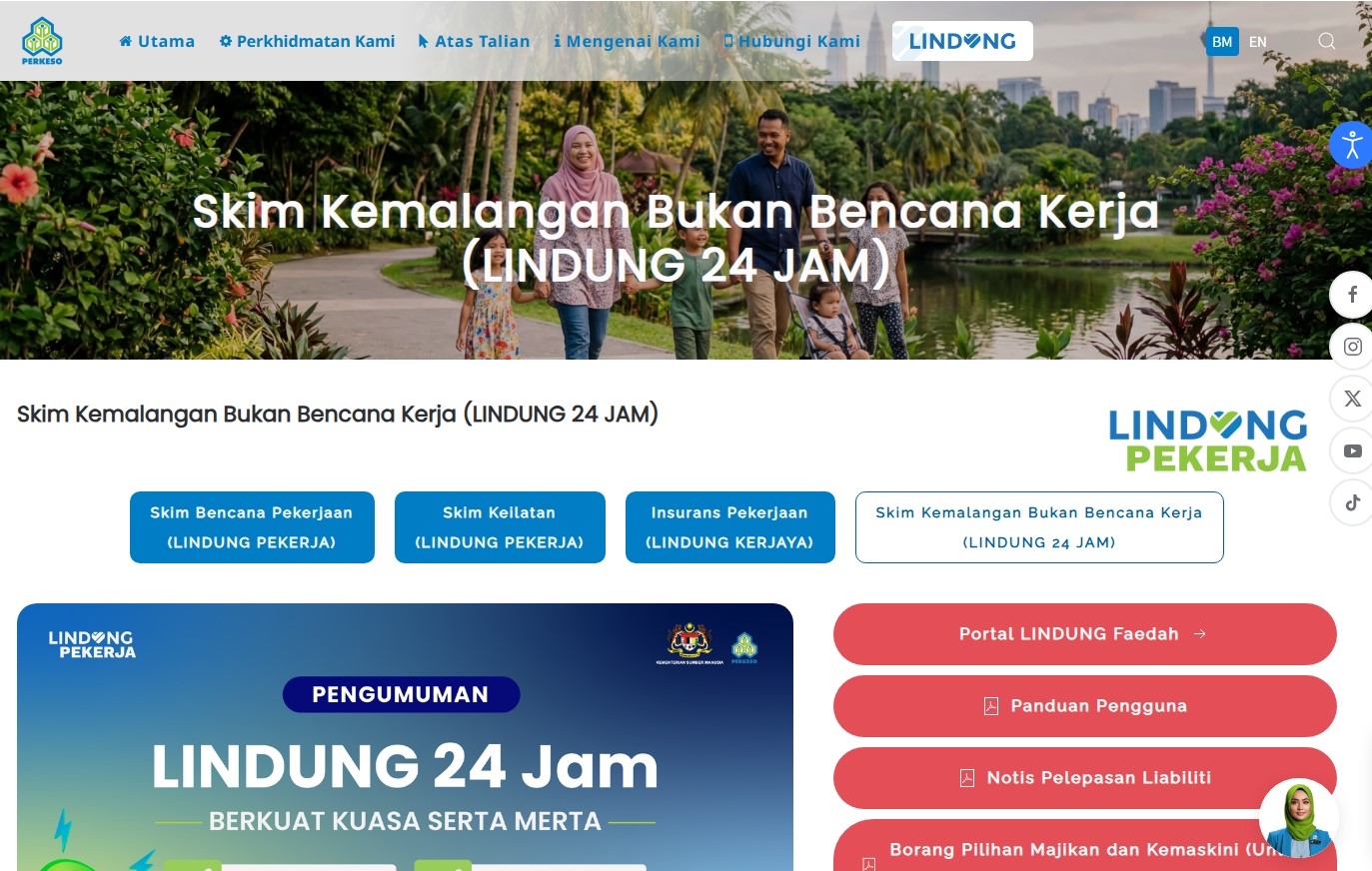 PERKESO LINDUNG 24 JAM