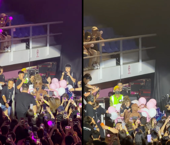 大颖美里演唱会坐花车意外跌倒!