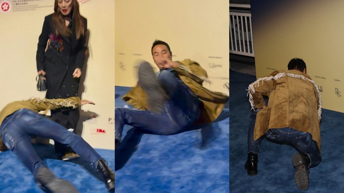 70岁任达华出席活动不慎摔倒!