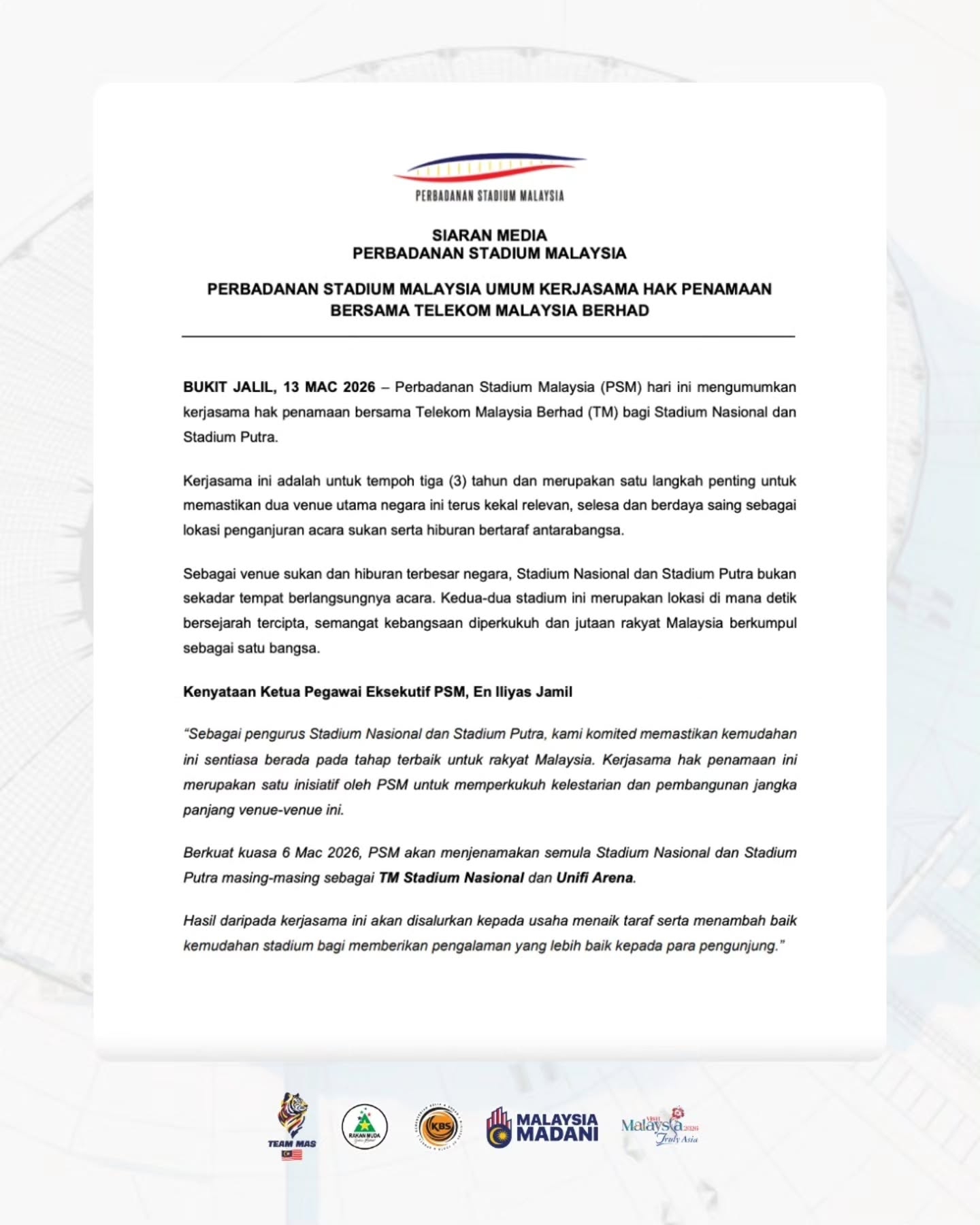 Stadium Bukit Jalil、Axiata Arena 