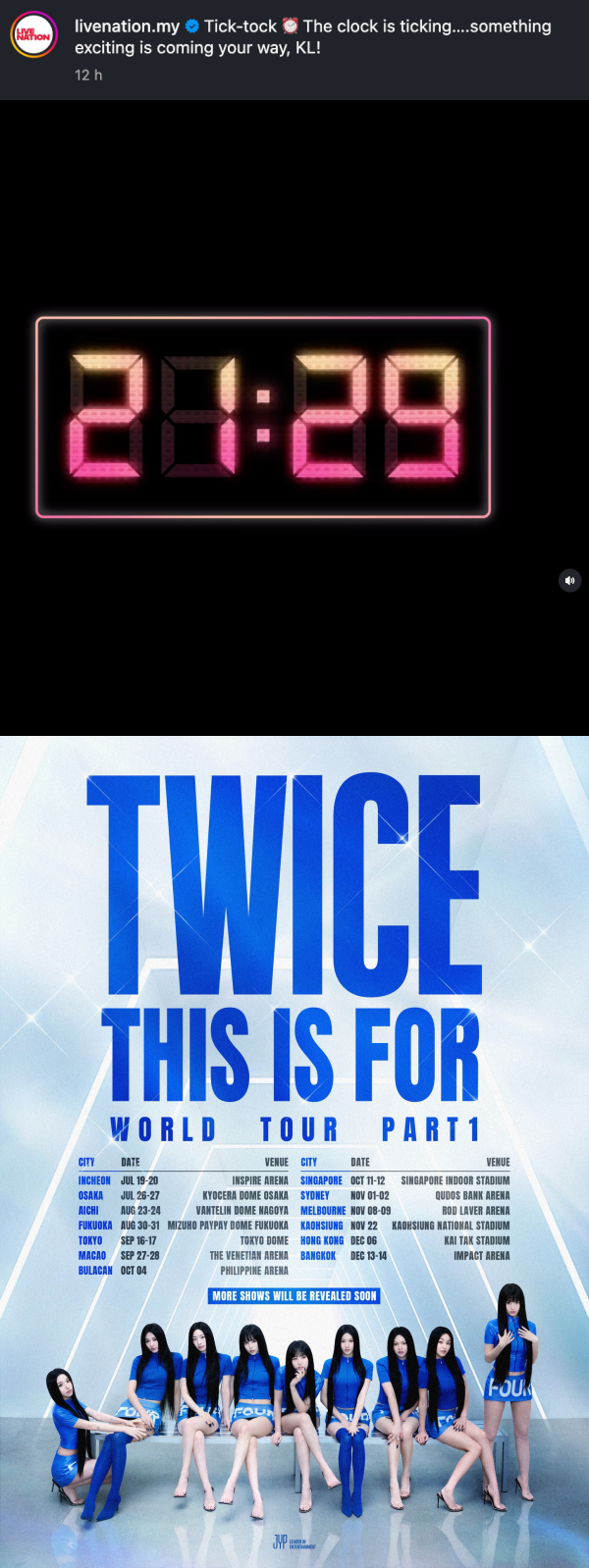 TWICE 时隔6年即将来马开唱