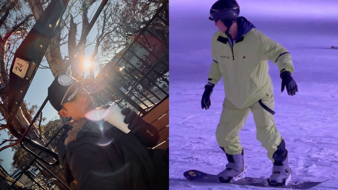 吴尊三年前墨尔本滑雪高速重摔!